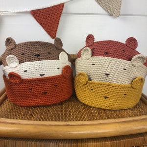 Basket basket decoration baby child room birth gift handmade cotton crochet