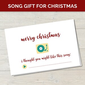 Druckbares Lied Geschenk, Musik Weihnachtskarte, Lieblings Lied Geschenk Ideen, Musik Thema Geschenk, Playlist Geschenk, Musik Lehrer Geschenk, Musik Geschenk für Ihn