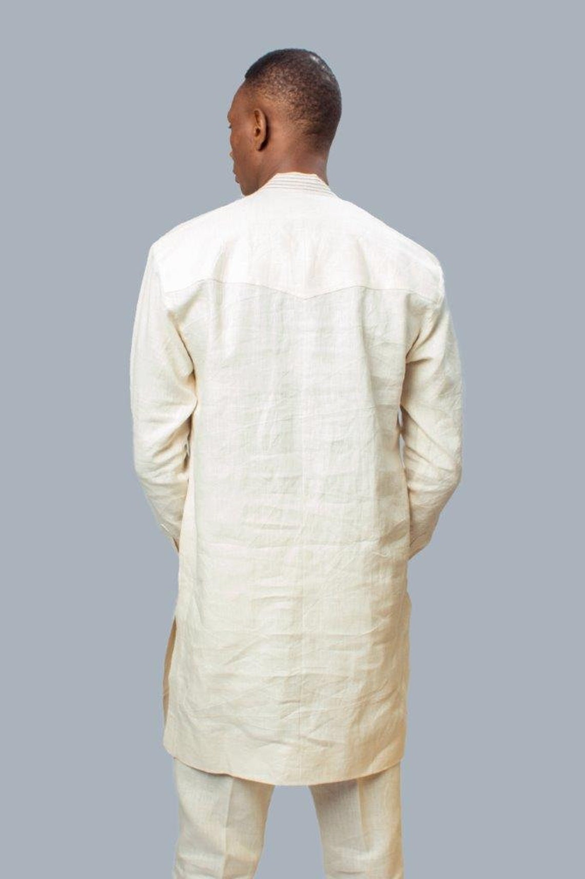 Linen Shirt & Pants African Men Clothing African Men Suit Etsy
