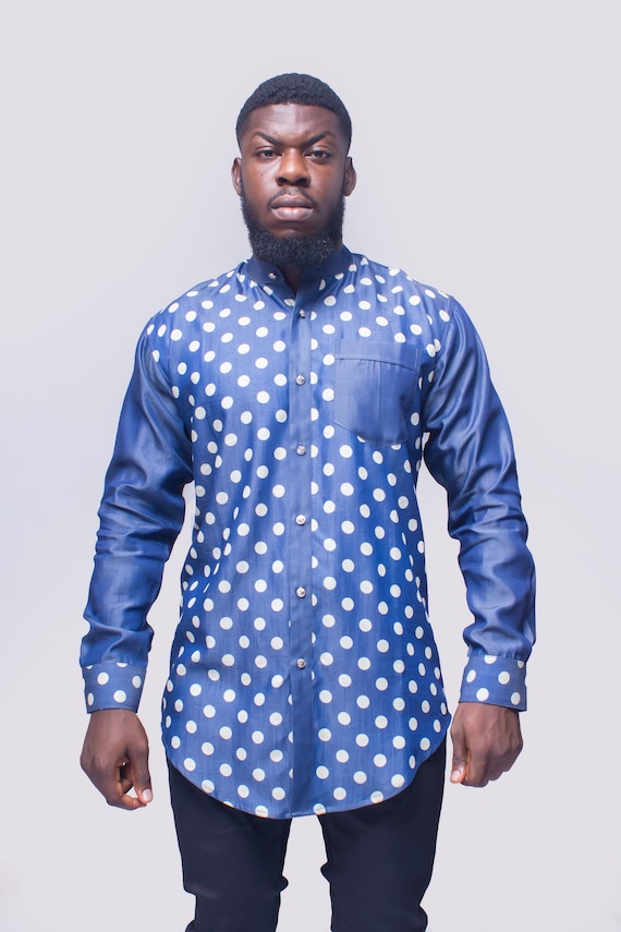 polka dot shirt with jeans