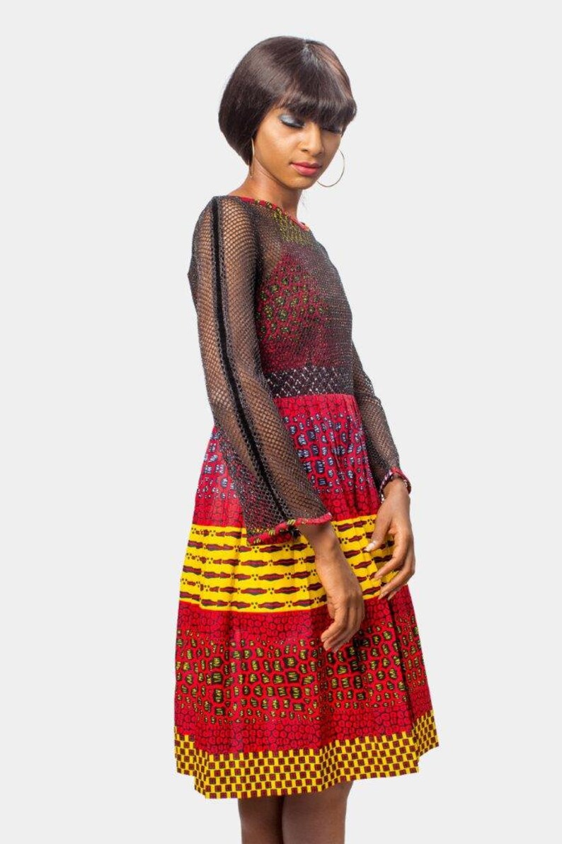 pleated ankara gown