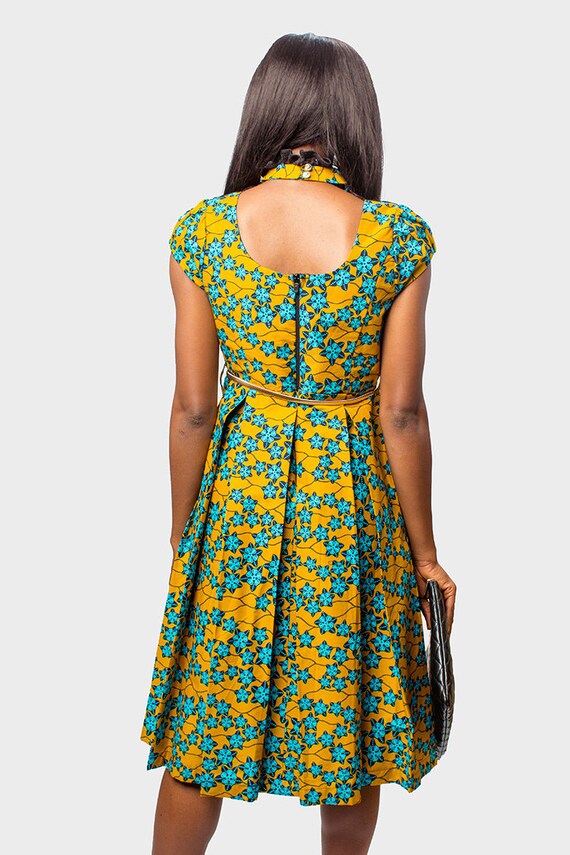 ankara dress with collar