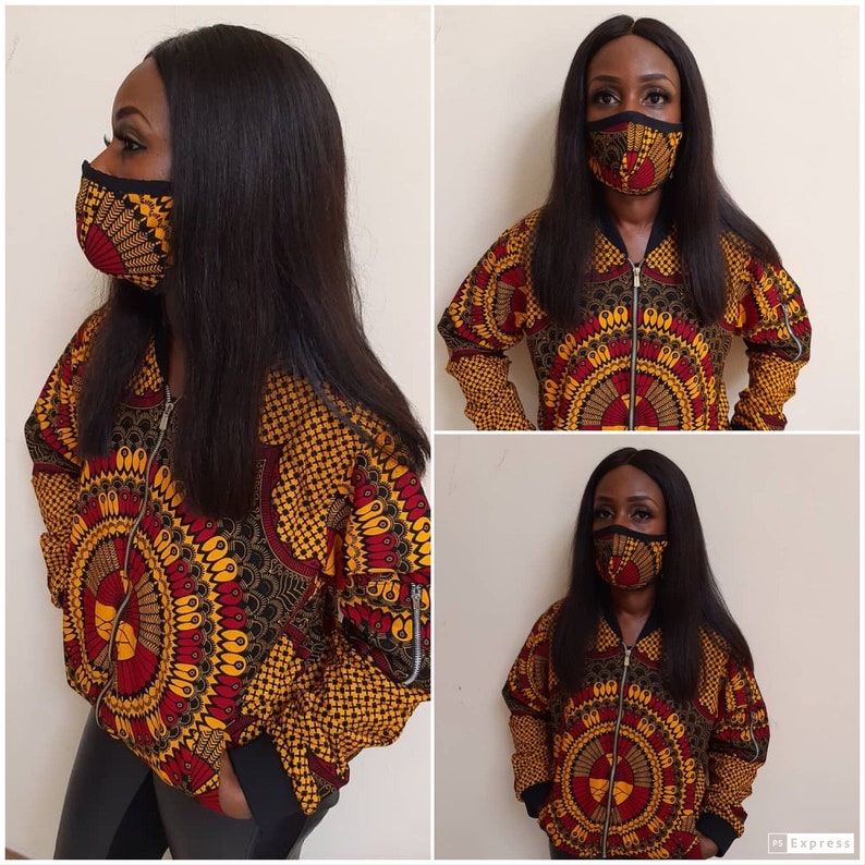 Free matching face mask with your UNISEX Bomber Jacket Etsy