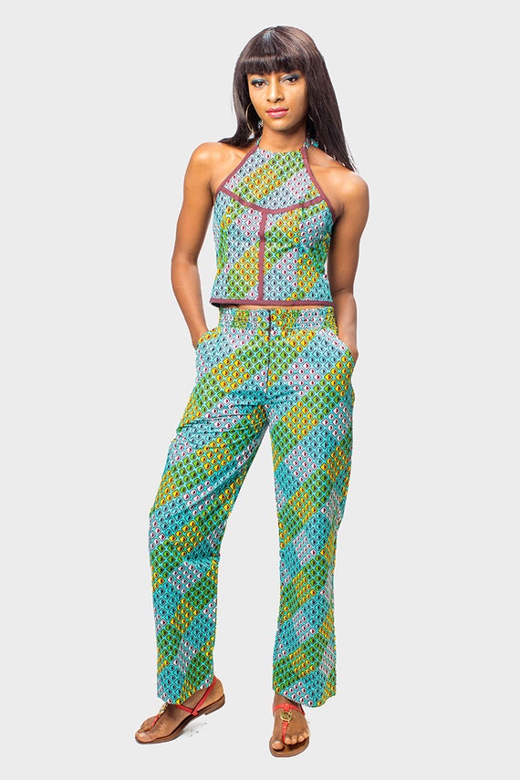 halter neck ankara styles