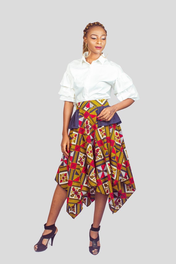 African Print Skirt Ankara Pointed Skirt Ankara Skirt | Etsy