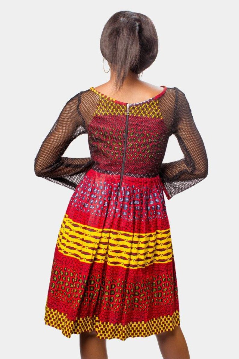 pleated ankara gown