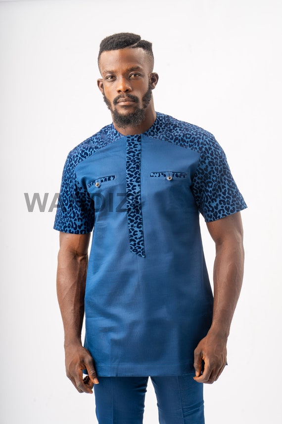 Blue Leopard Skin Suit African Suit African Men Clothing | Etsy