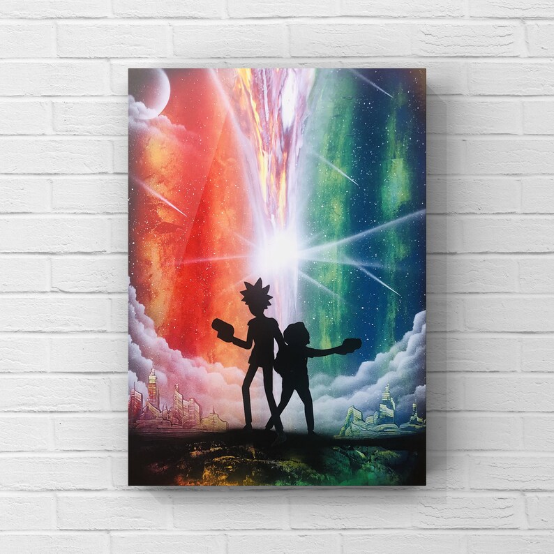 Rick and Morty Spray Paint Art/ Spray Paint Art / Rick and Etsy