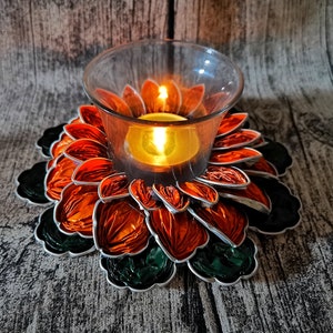 Upcycled Candle Holder Tealight Holder from Nespresso Capsules Alu Glass Concrete image 6