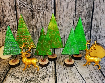 Set of 2 Decorative Element XMAS Christmas Tree Christmas Tree Tree Christmas Advent Decoration