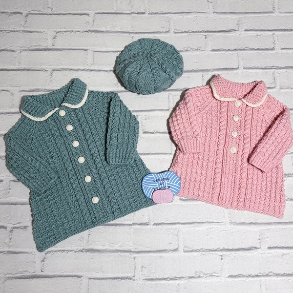 Baby A-Line Coat &  PDF knitting pattern