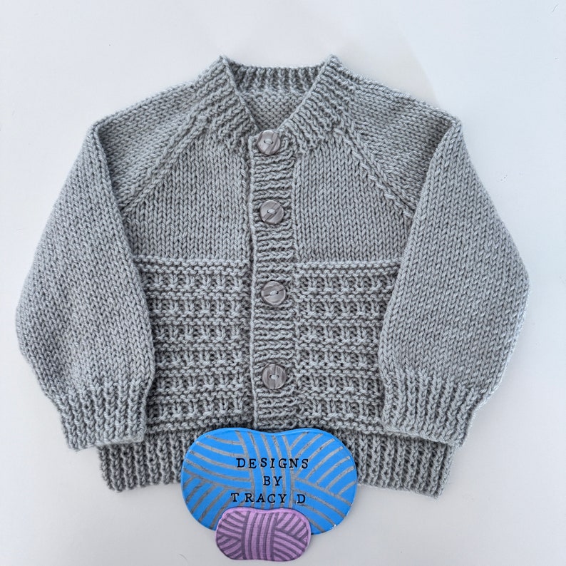 Cárdigans para bebés Diseños de patrones de tejido en PDF por Tracy D imagen 3