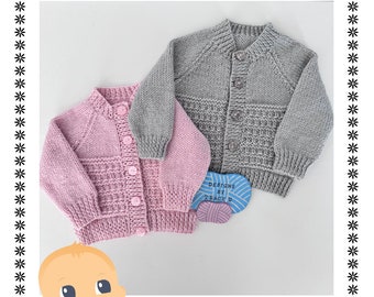 Cárdigans para bebés Diseños de patrones de tejido en PDF por Tracy D