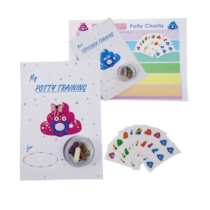 Merda lo scintillio - Potty Training Set / Child Motivation m. Glitter / Tutorial m. Sistema di ricompensa per ragazzi e ragazze