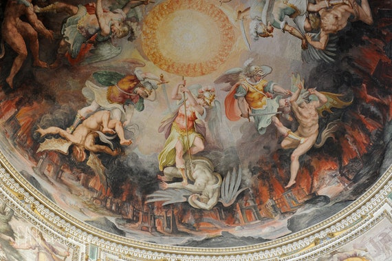 Photograph Of Italy Rome Vatican Museum Ceilings Detail Painting Home Decor Fine Art Canvas