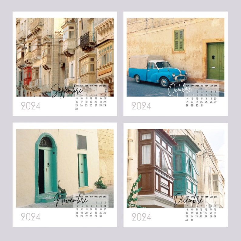 2024 Calendar Photographs of Malta Valletta 8X8 Inch Etsy Australia