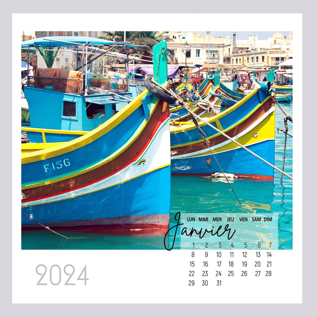 2024 Calendar Photographs of Malta Valletta 8X8 Inch Etsy