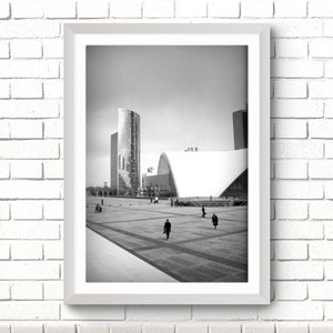 Fotografie von Paris, Paris La Défense, schwarz und weiß oder Sepia, Wohnkultur, bildende Kunst, Leinwand