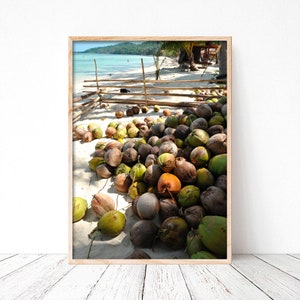 Photography of Thailand, Koh Samui, Coconut, Beach, Home deco, fine art, Photo or canvas.