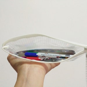 Pencil Case,Holographic Clear Bag,Makeup Bag,Cosmetic bag,Back to School,Transparent bag,Gift for Her image 6