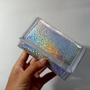 Laser Holographic wallet, trifold wallet, iridescent, vinyl wallet,Hologram bag