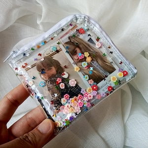 Glitter Clear Wallet, transparent coin purse, clear pouch, jelly wallet, clear card holder