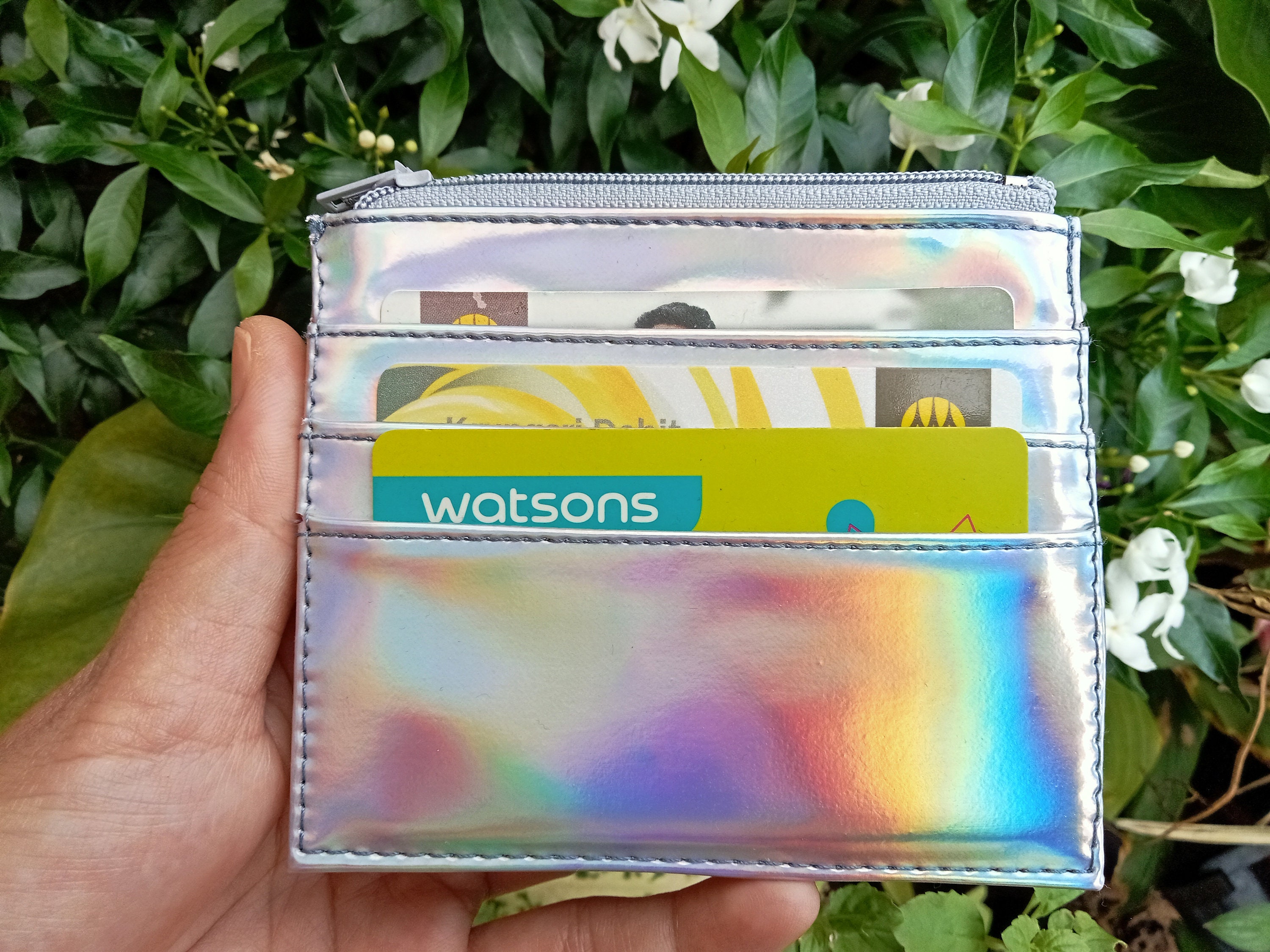 holographic card case Holographic Card Case, Hologram ID Holder Wallet, Metallic, Iridescent