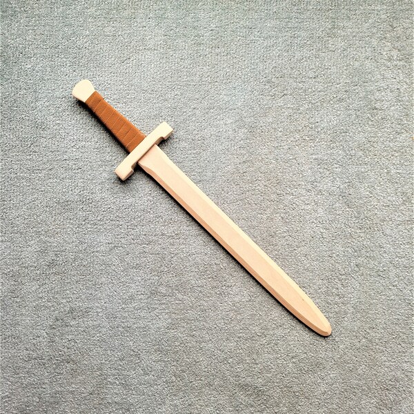 60 cm Beech sword with faux leather bound handle