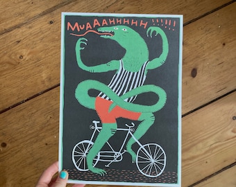 Offset printing "Bike-Lizzard"