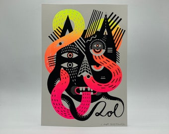 Screenprint/Siebdruck "LOL"