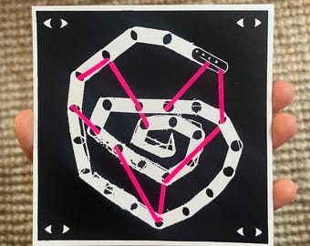 Mini-screenprint "Year of the snake"