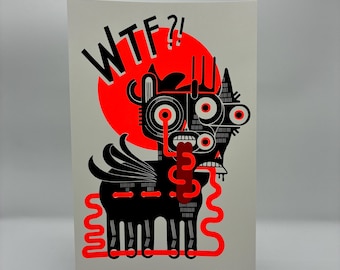 Zeefdruk/Zeefdrukken "WTF"