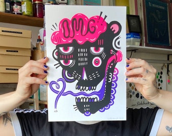 Screenprint/Siebdruck „OMG"