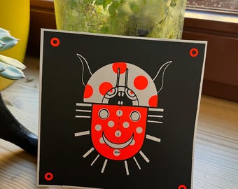 mini-screenprint "Shroombug"