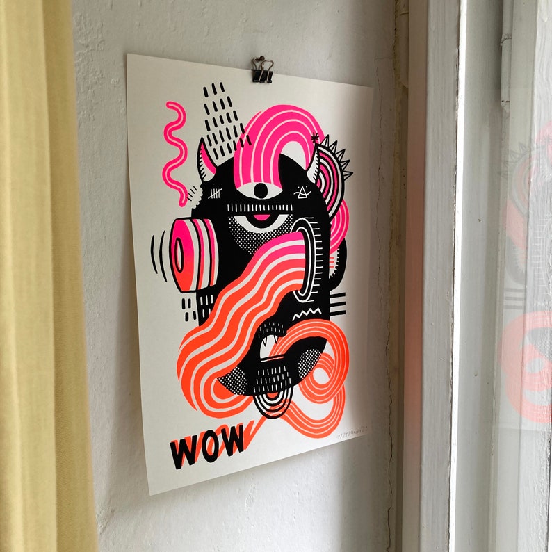 Screenprint/Siebdruck WOW Bild 3