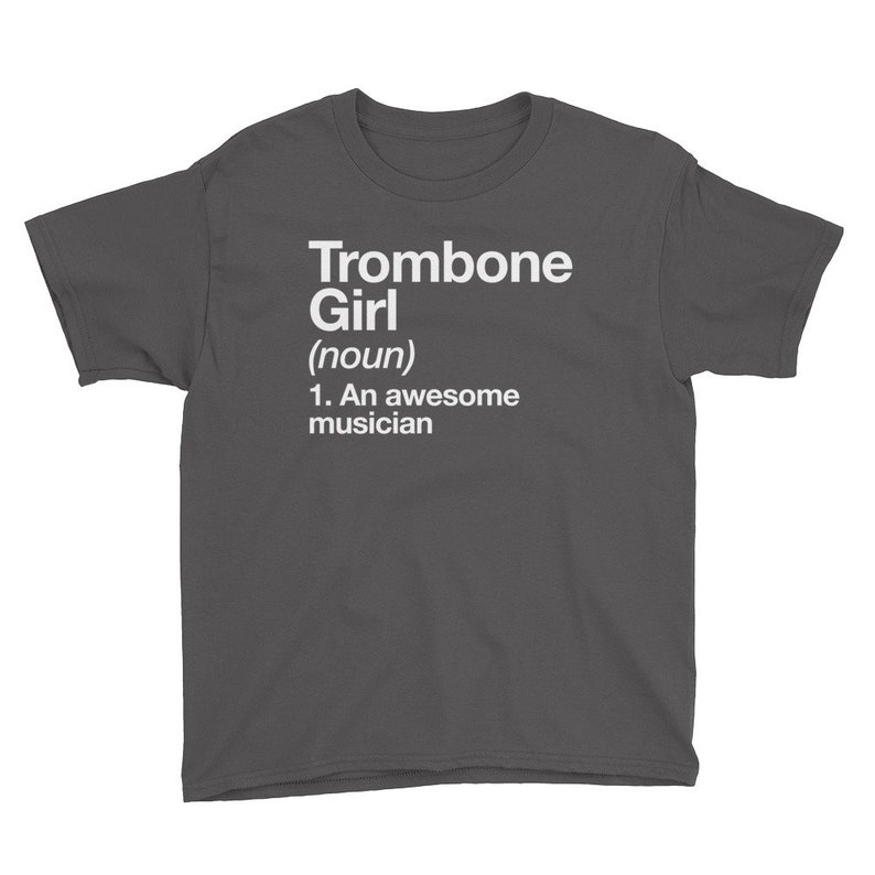 Trombone Girl Definition Youth Short Sleeve Tshirt Funny Etsy