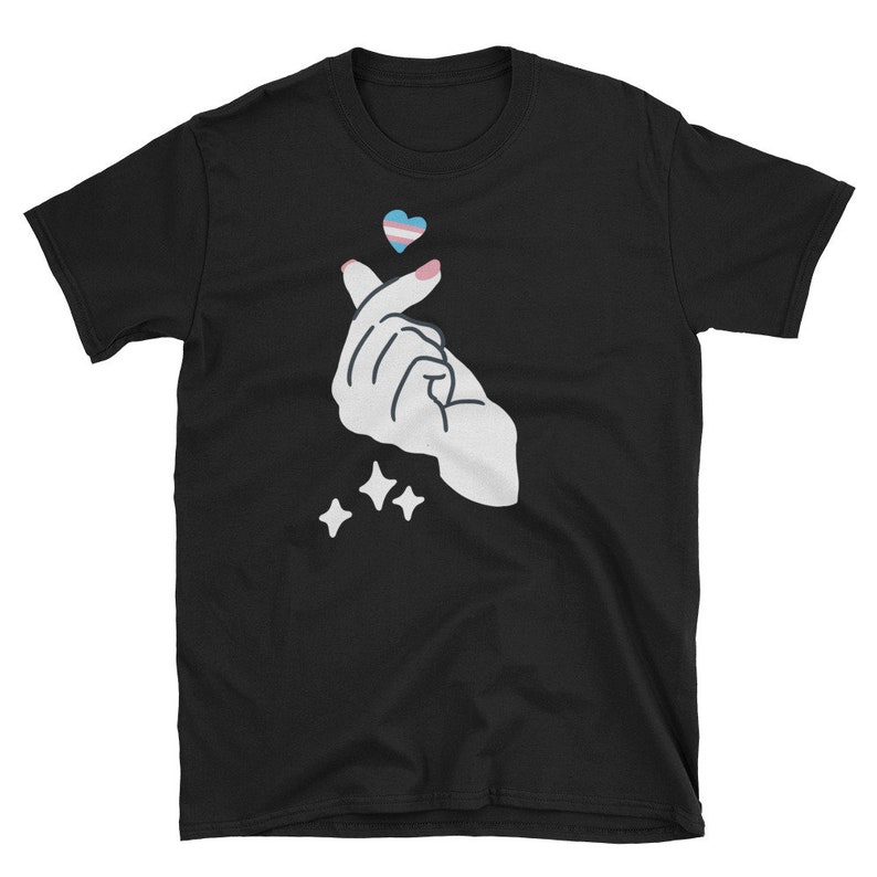 Korean Finger Heart Transgender Lgbtq Flag T Shirt Aesthetic Etsy