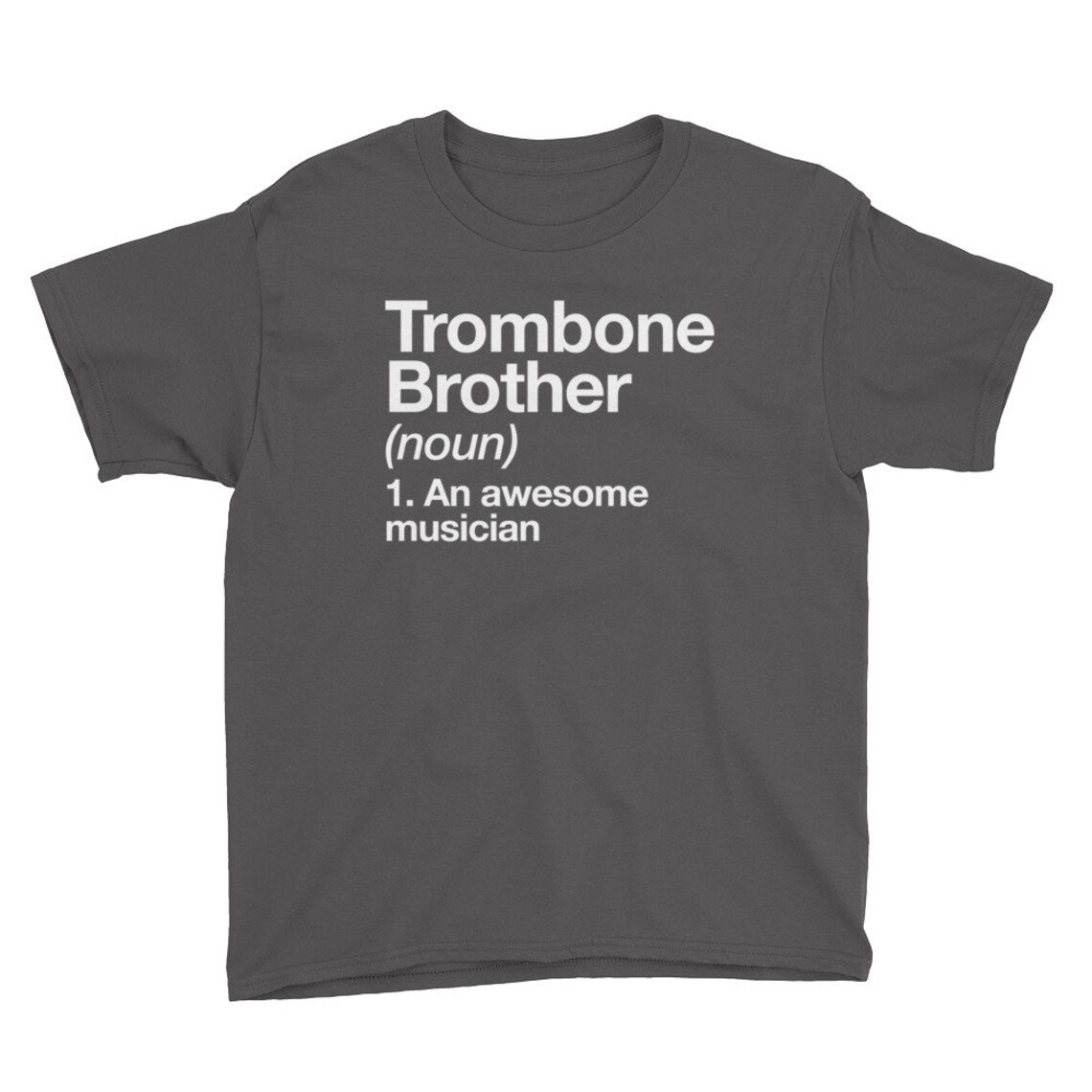Trombone Brother Definition Youth Short Sleeve TShirt Funny Etsy
