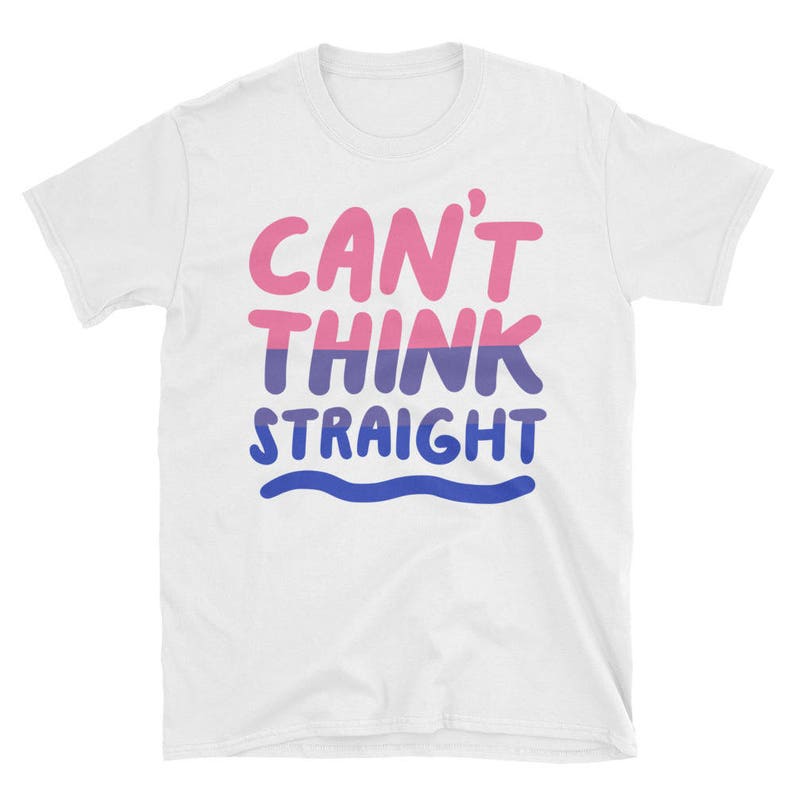 Can't Think Straight Bisexual T-shirt LGBT Pride Flag Tee - Etsy