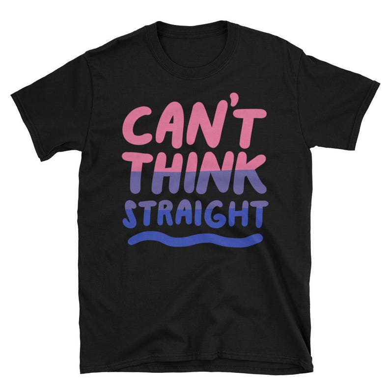 Can't Think Straight Bisexual T-shirt LGBT Pride Flag Tee - Etsy