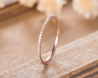 Rose Gold Wedding Band Etsy