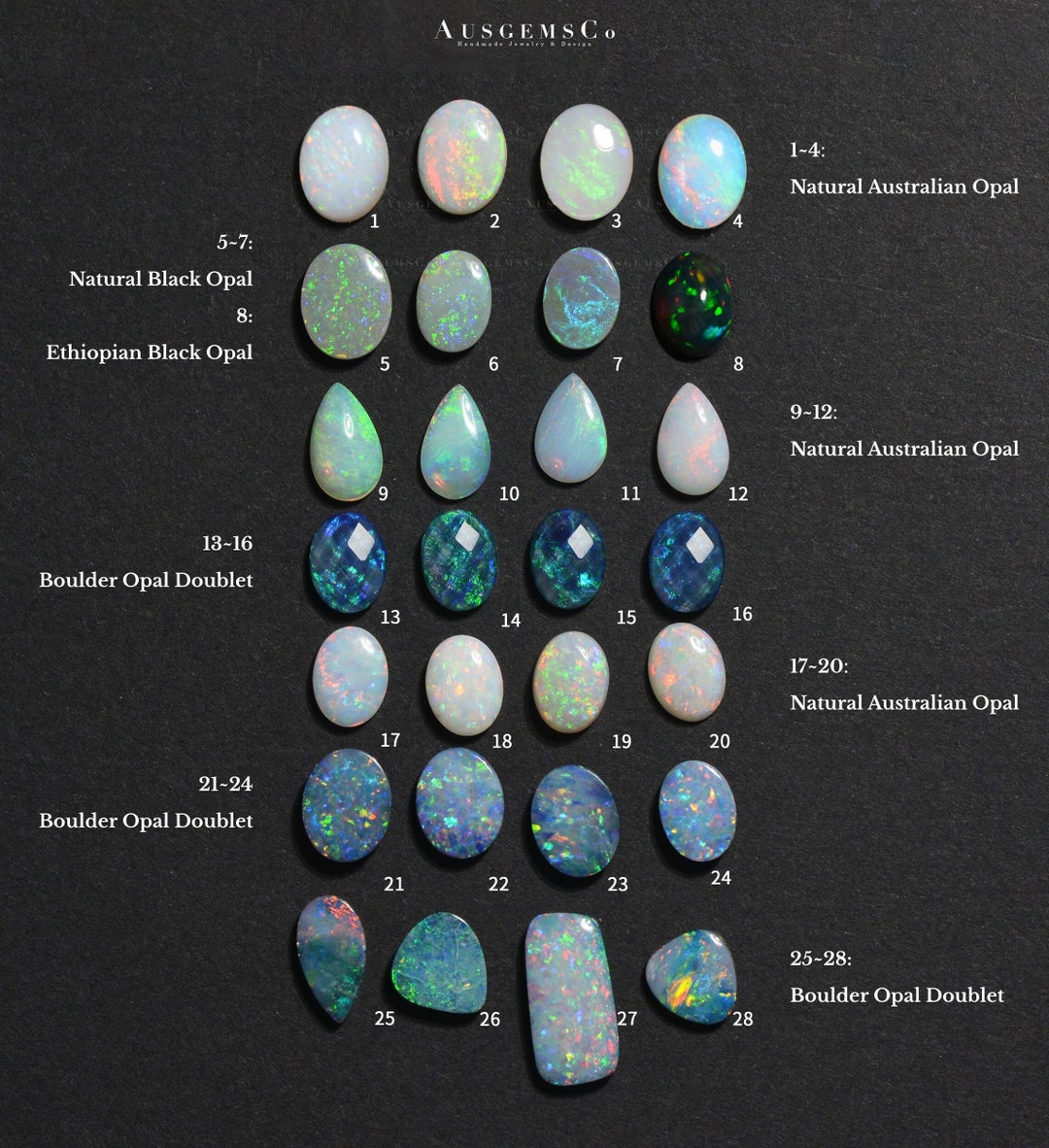 Australian black fire opal discount