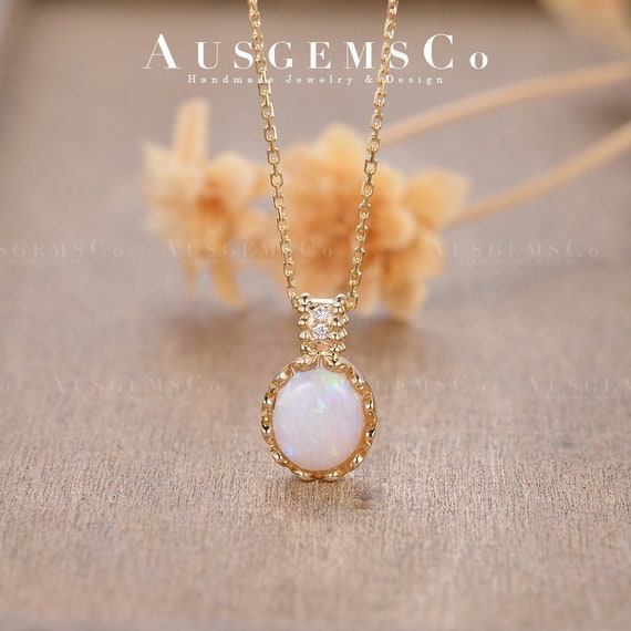 Natural pink opal necklace sale