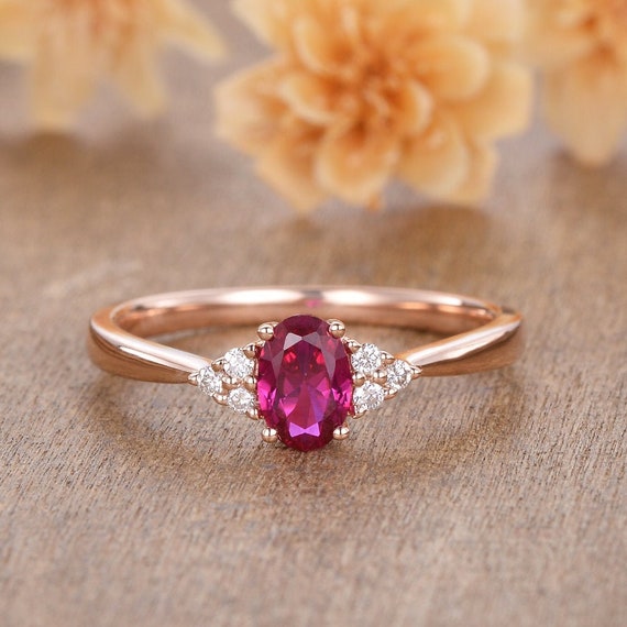 Vintage rose 2024 gold engagement rings