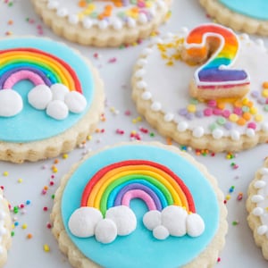 Rainbow Decorated Cookies Dairy-Free Gluten-Free