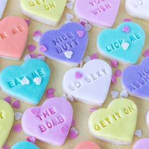 Cheeky Valentine Decorated Cookies Dairy-Free Gluten-Free Heart Candy
