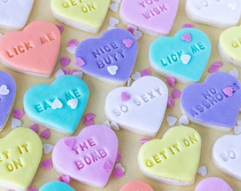 Cheeky Valentine Decorated Cookies Dairy-Free Gluten-Free Heart Candy