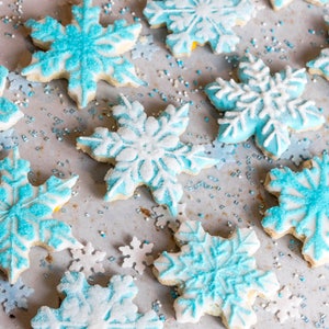 Frosty Snowflakes Decorated Sugar Cookies Dairy-free Gluten-free