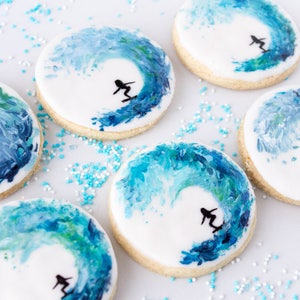 Hand-Painted Surfer Girl Cookies Dairy-Free Gluten-Free
