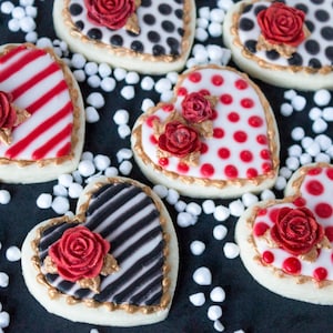 Elegant Heart Cookies Hand-Made Dairy-Free Gluten-Free